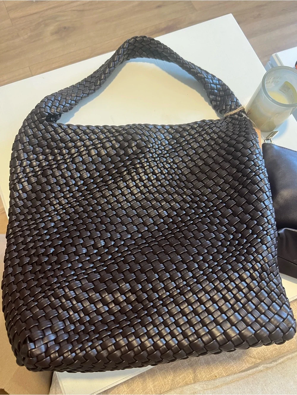 Woven Black Hobo Shoulder Bag — Sleek Everyday Carry